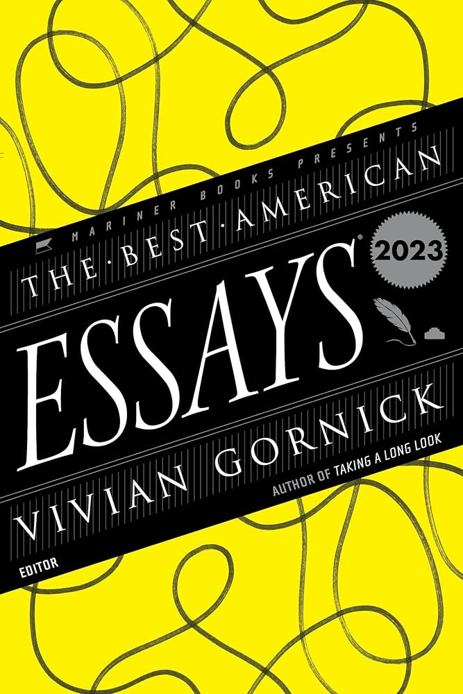 A book cover with the title and editor's name in a black banner diagonally across a bright yellow background with curvy doodles in black marker