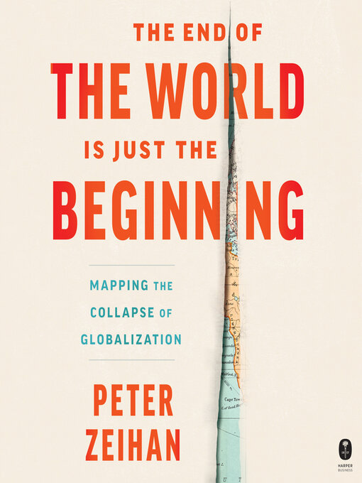 A book cover which appears to be a piece of paper containing the title, subtitle, and author's name, with a vertical rip in it, behind which is a portion of a world map
