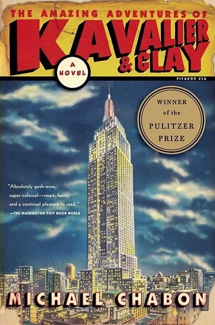 A book cover with the title and author's name, featuring a large drawing of the Empire State Building surrounded by smaller buildings, in the background of which is a cloudy night sky
