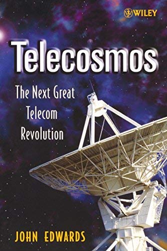 A book cover with the title and author's name, featuring an image of a large dish antenna pointed towards the night sky, with stars and cosmic dust in the background