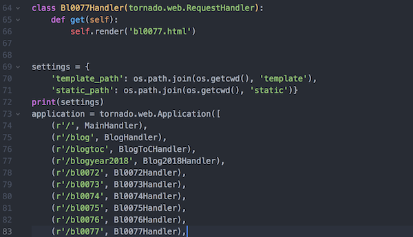 Some lines of computer code written in Python