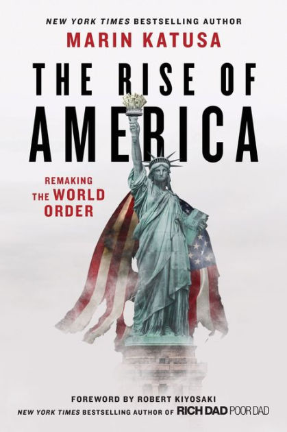 A book cover with a white background, with the title in large black capital letters, the author’s name and subtitle in smaller red letters, and a drawing of the Statue of Liberty, with a tattered American flag behind her as though it were a cape