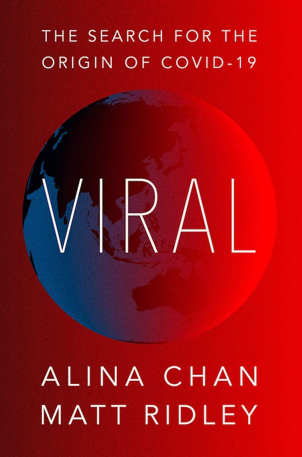 The cover of the book 'Viral', featuring an image of the globe with red overlaying most of it, on a red background